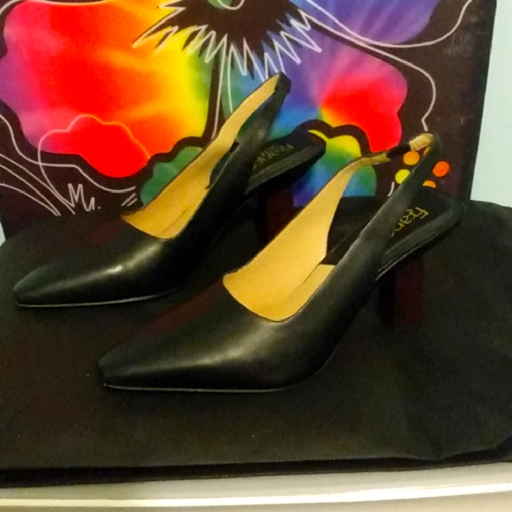 SOLD-Franco Sarto Black Slingbacks Size 9
